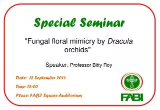 Special Seminar