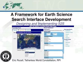 A Framework for Earth Science Search Interface Development