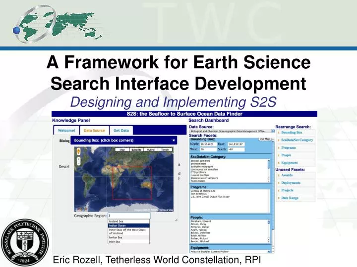 a framework for earth science search interface development