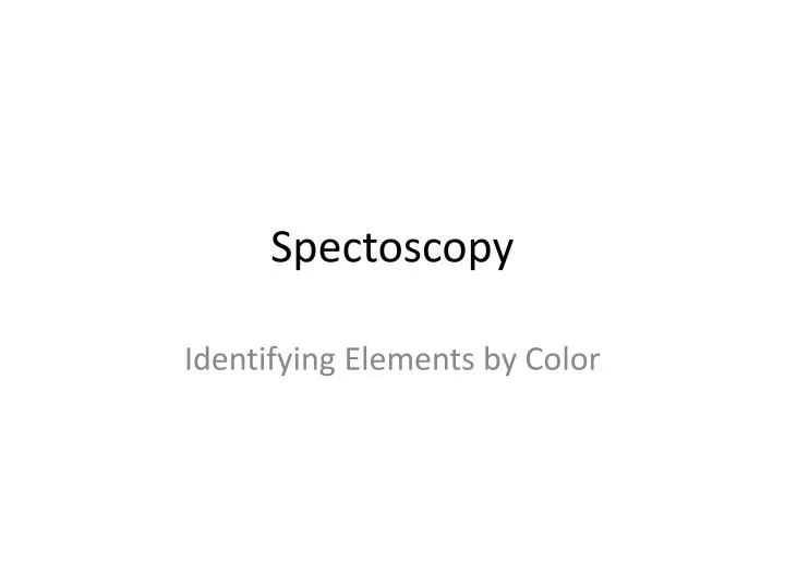 spectoscopy