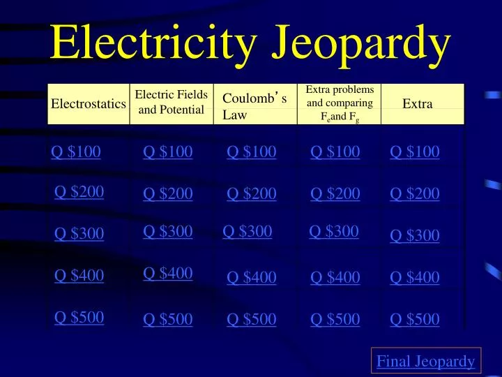 electricity jeopardy