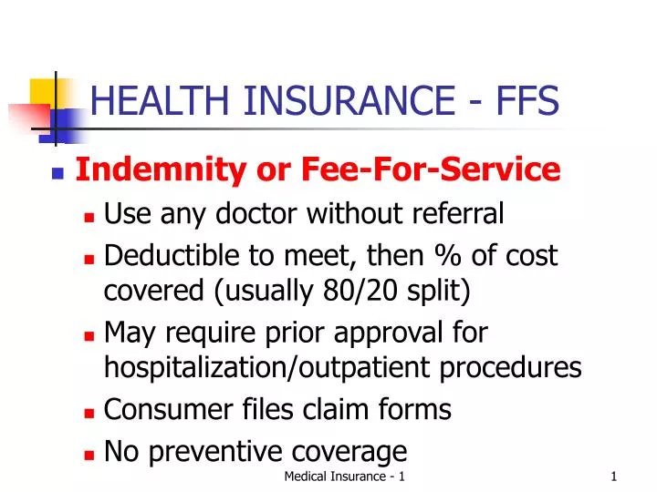 health insurance ffs