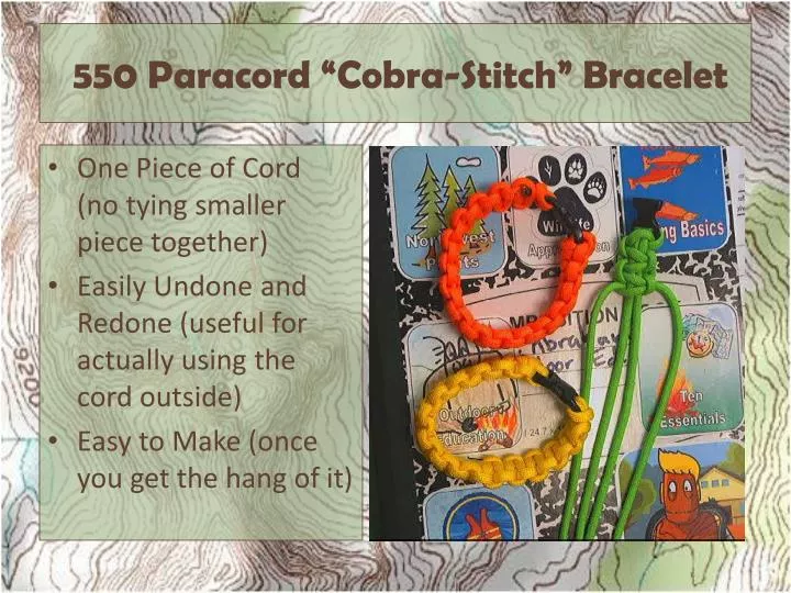 550 paracord cobra stitch bracelet
