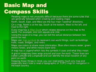 Basic Map and Compass Skills