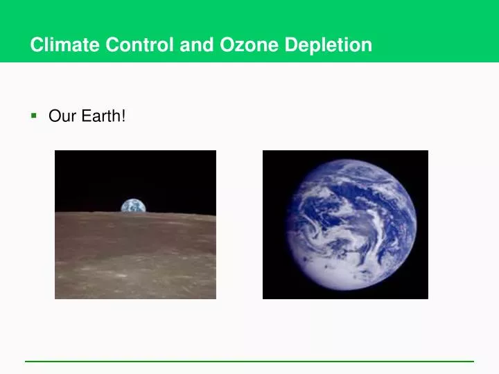 climate control and ozone depletion