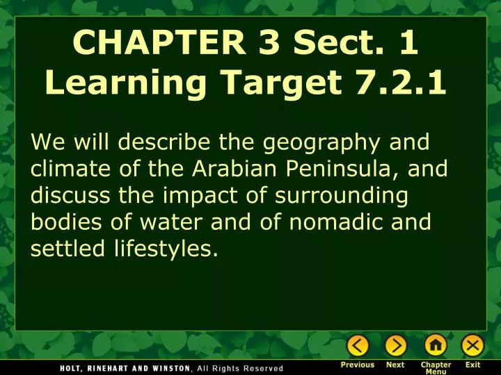 chapter 3 sect 1 learning target 7 2 1