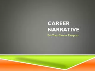 career narrative