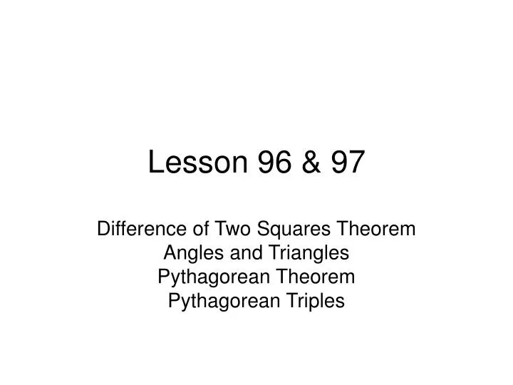 lesson 96 97