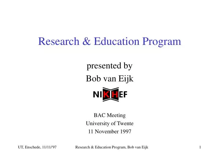 research education program