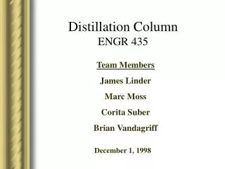 Distillation Column ENGR 435