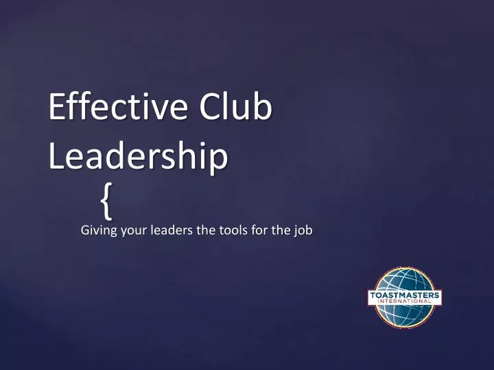 effective club leadership