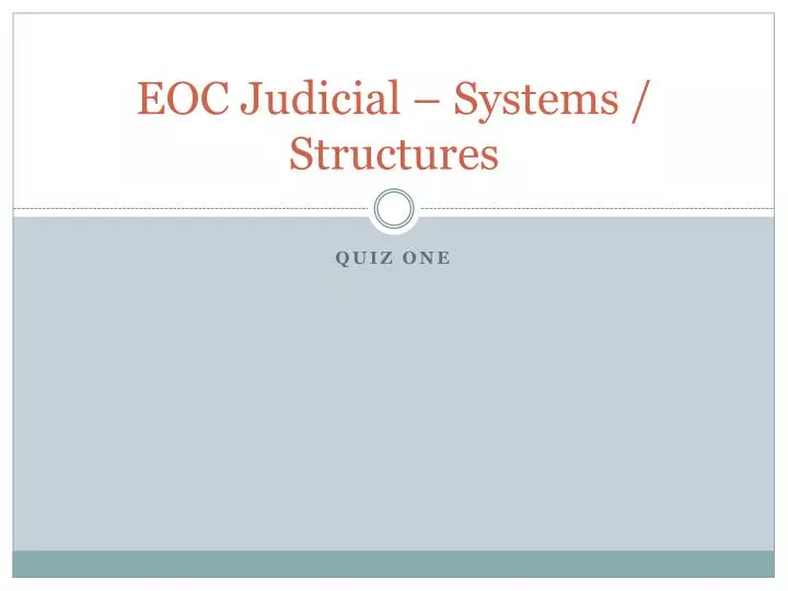 eoc judicial systems structures
