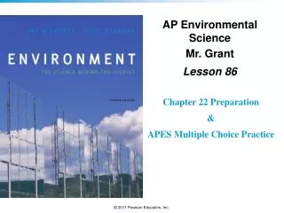 AP Environmental Science Mr. Grant Lesson 86