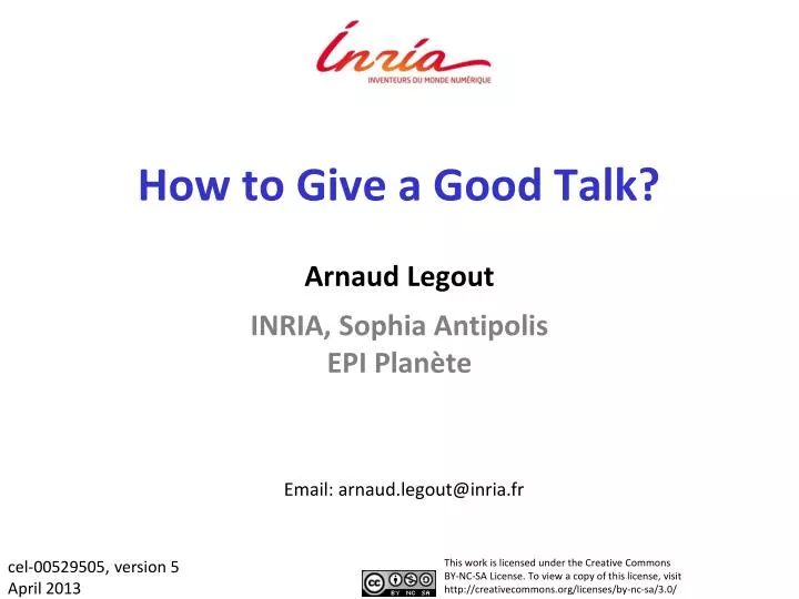 how to give a good talk
