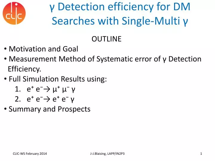 detection efficiency for dm searches with single multi