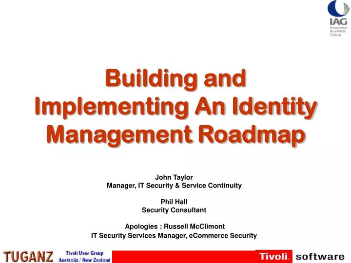 building and implementing an identity management roadmap