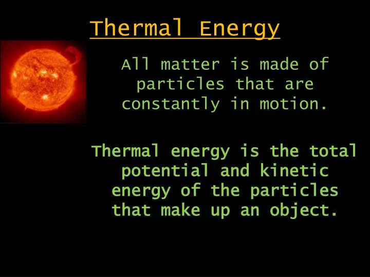 thermal energy