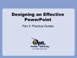 Designing an Effective PowerPoint