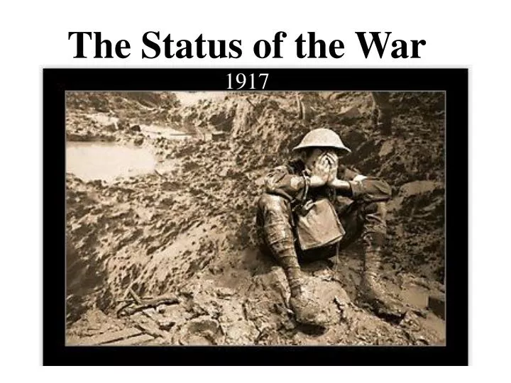 the status of the war 1917