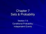 Chapter 7 Sets &amp; Probability - slide 1