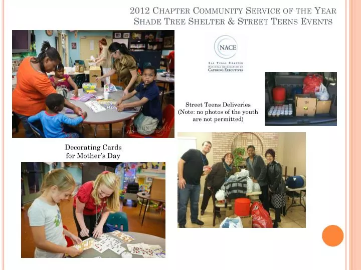2012 chapter community service of the year shade tree shelter street teens events