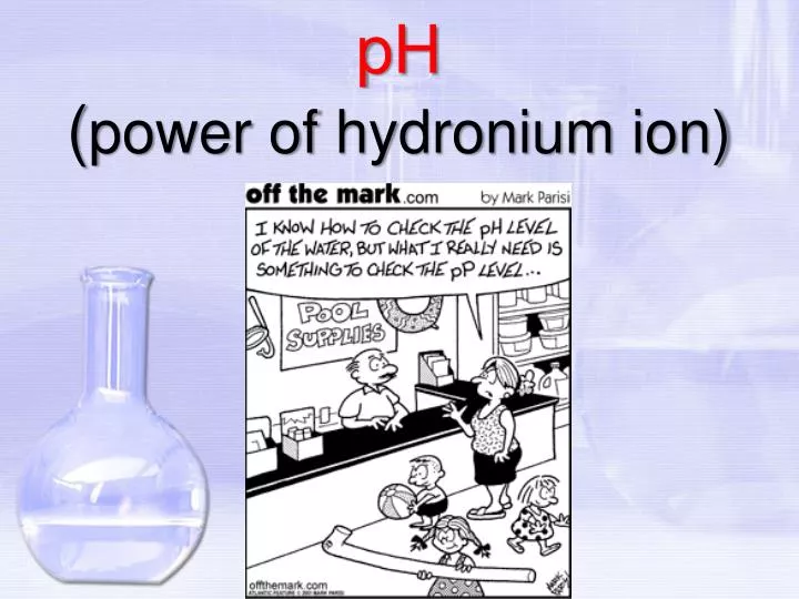 ph power of hydronium ion