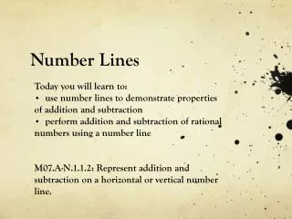 Number Lines