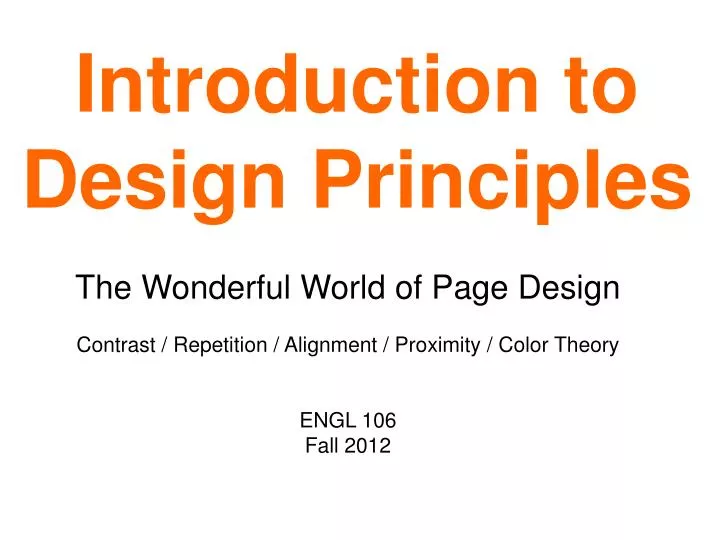introduction to design principles