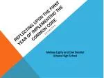 Reflecting upon the first year of implementing the common core - slide 1