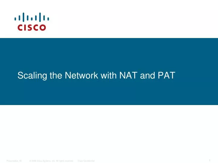 scaling the network with nat and pat
