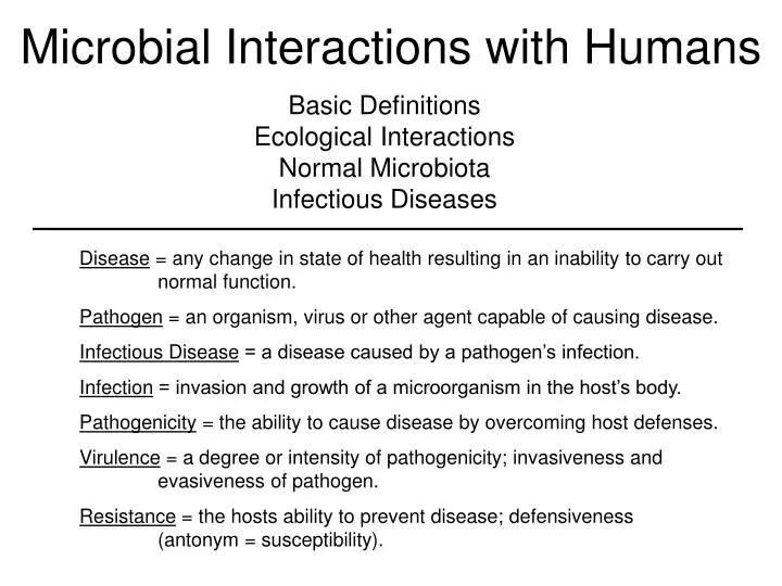 microbial interactions with humans