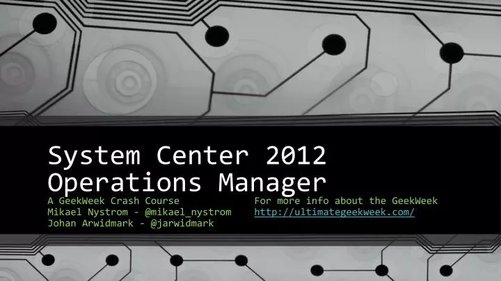 system center 2012 operations manager