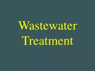 wastewater treatment