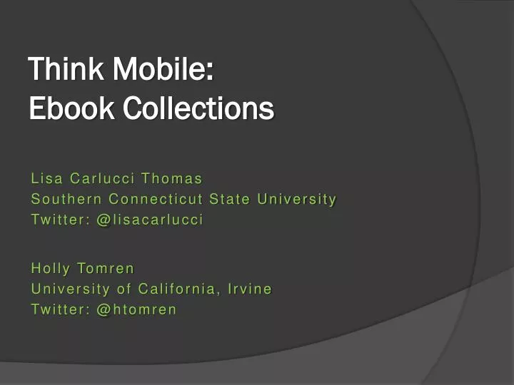 think mobile ebook collections