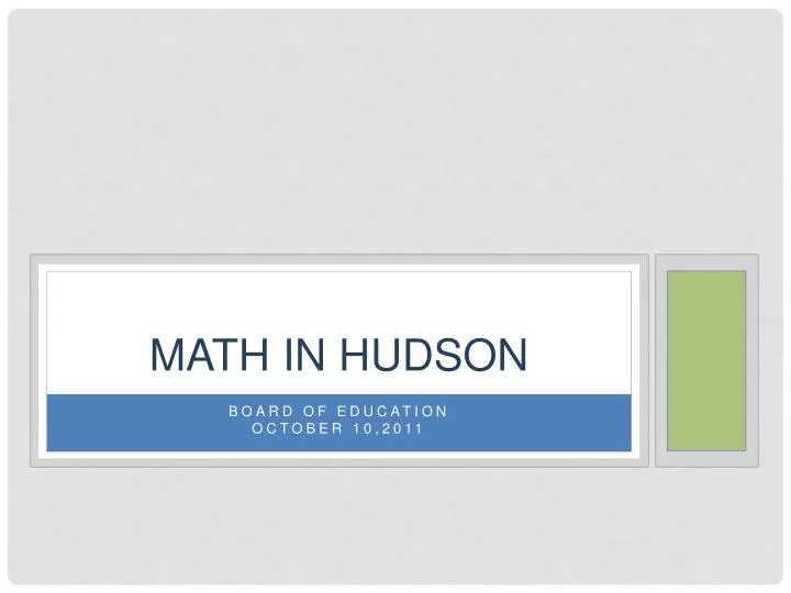 math in hudson
