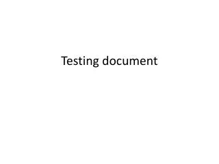 testing document