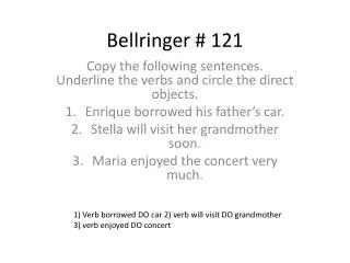 Bellringer # 121