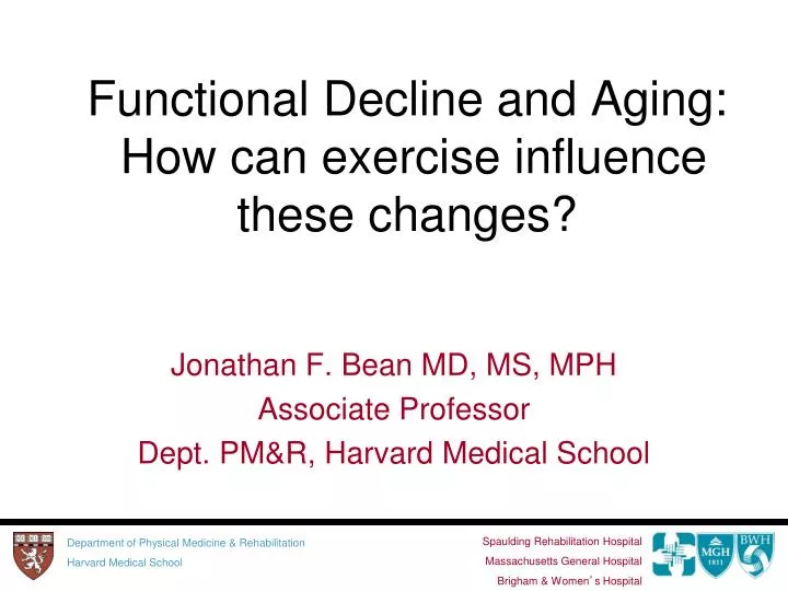 functional decline and aging how can exercise influence these changes