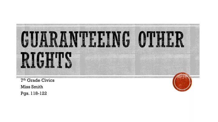 guaranteeing other rights