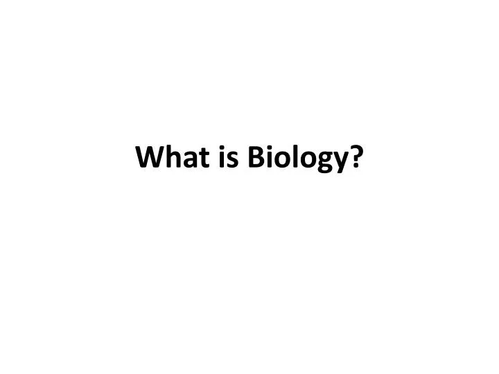 what is biology