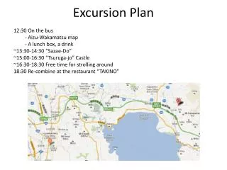 Excursion Plan