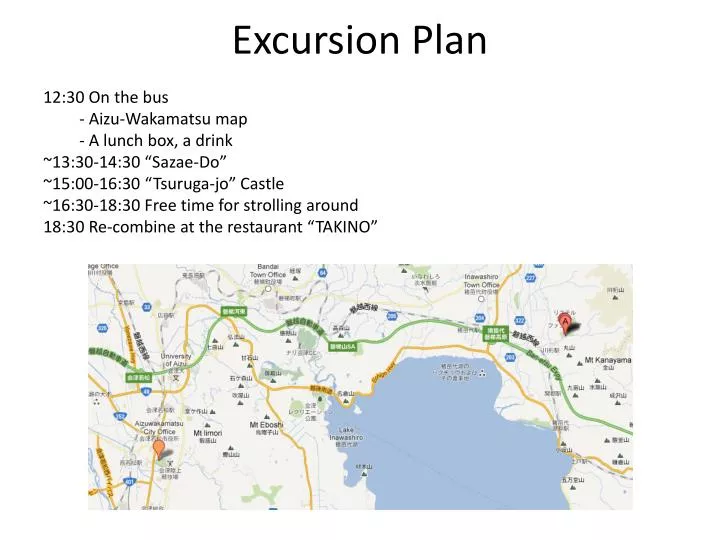 excursion plan