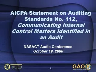 NASACT Audio Conference October 19, 2006