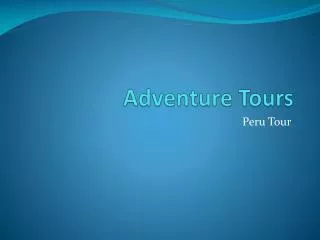 Adventure Tours