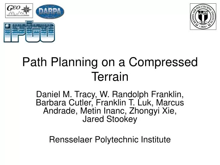 path planning on a compressed terrain