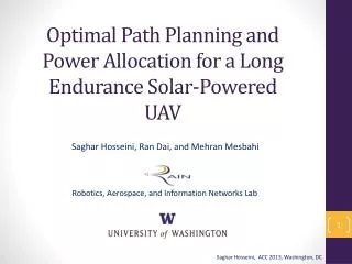 Optimal Path Planning and Power Allocation for a Long Endurance Solar-Powered UAV
