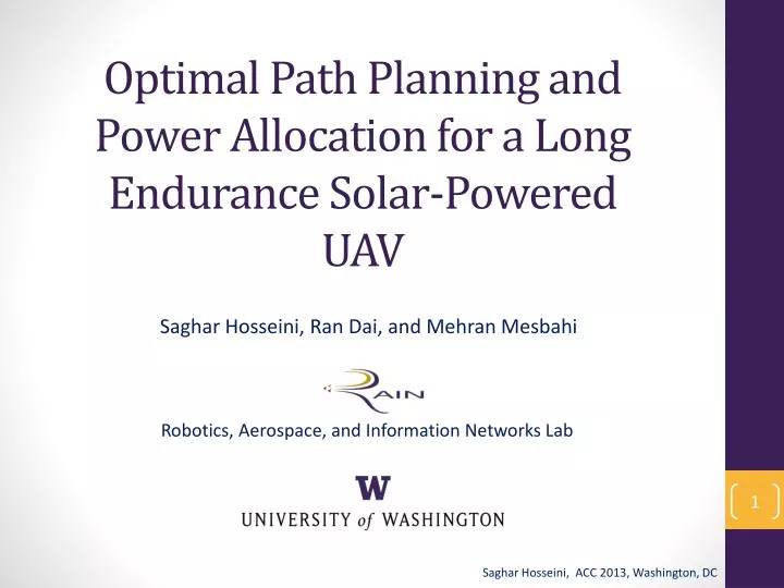 optimal path planning and power allocation for a long endurance solar powered uav