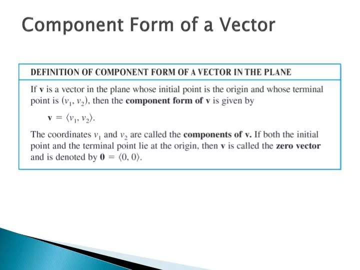 component form of a vector