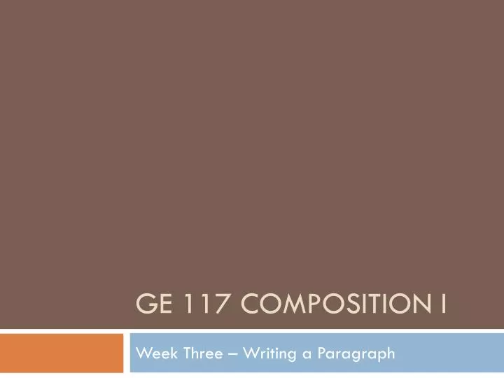 ge 117 composition i