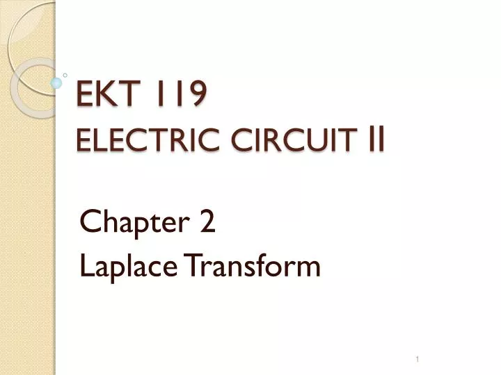 ekt 119 electric circuit ii